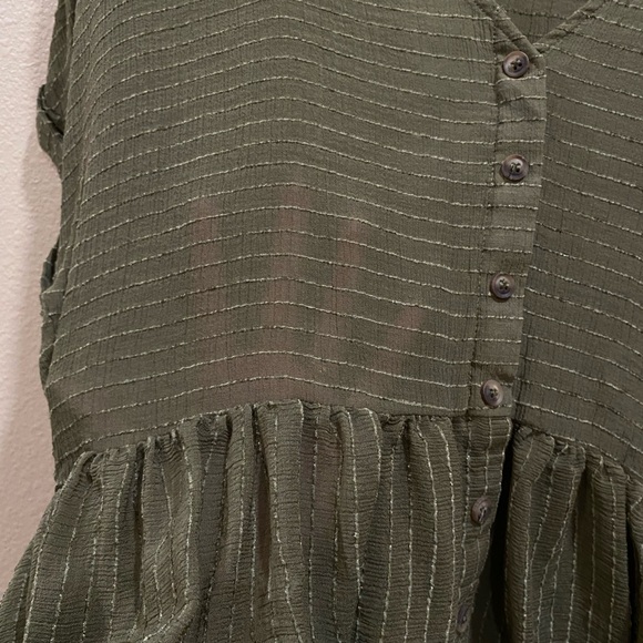 Blu Pepper Button-Down Ruffle Blouse - Picture 2 of 4